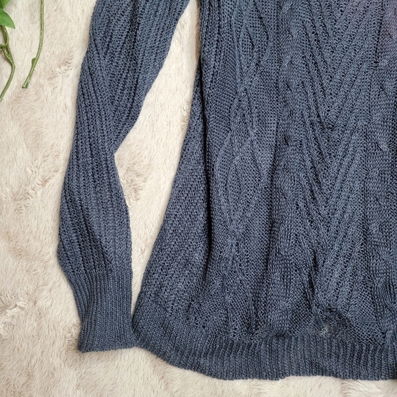 Christopher Fischer 100% Linen Blue Knitted Long Sleeve Sweater Size XS - Picture 6 of 11